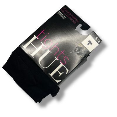Womens Hue Size 1 Black Ultimate Opaque Tights With Control Top 1 Pair New